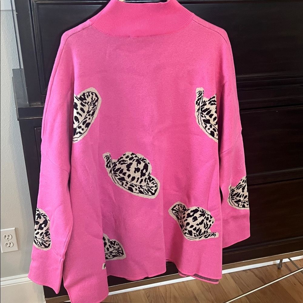Entro Pink Print Sweater - Picture 9 of 9